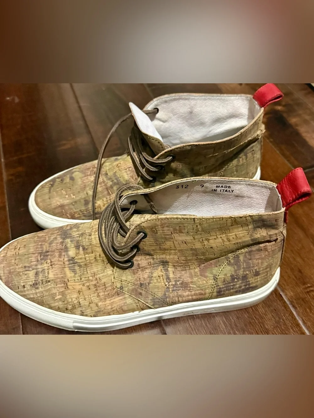 Del Toro Alto 312 Cork Chukka Sneakers Made in Italy Men’s 9